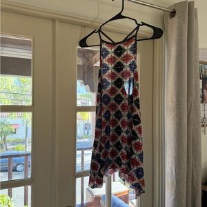 Sun & Shadow Multicolor Geometric Tank Top size small